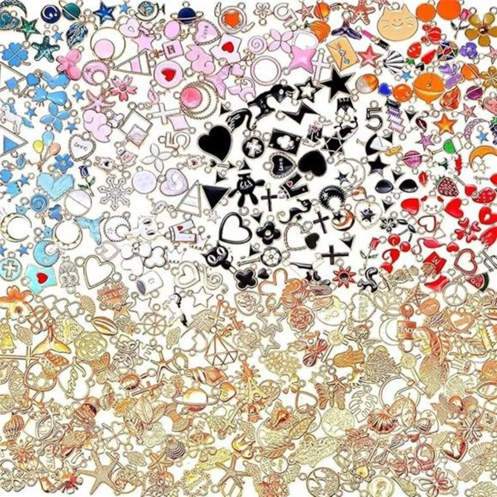 400Pcs Charms for Jewelry Making, Assorted Enamel Bracelet Bangle Charms, Mixed - Picture 7 of 7